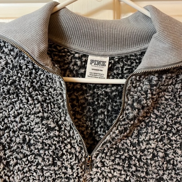 VS Pink sherpa sweater. - Picture 3 of 6